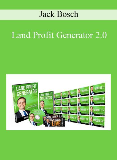 Purchuse Jack Bosch - Land Profit Generator 2.0 course at here with price $995 $119.